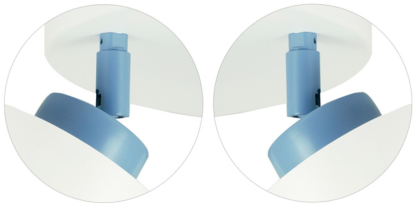 Lampa sufitowa do pokoju chłopca i dziewczynki biało - niebieska w gwiazdki 3xE27 led