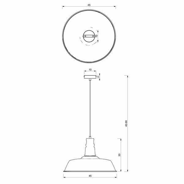 Lampa wisząca ENZO WHITE/PINK 1xE27
