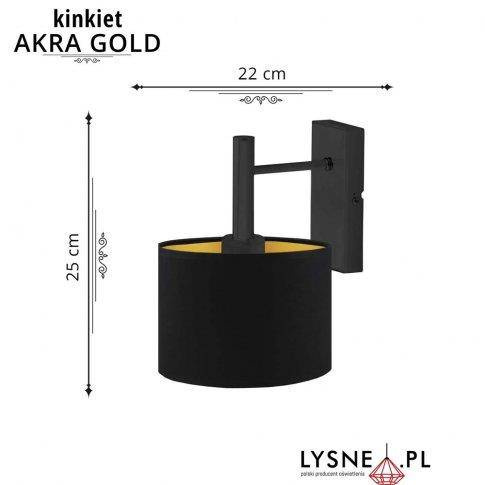Lampa ścienna AKRA GOLD