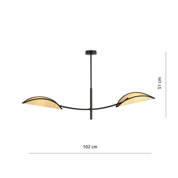 LOTUS 2 BLACK/RATTAN