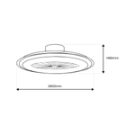 plafon lampa sufitowa LED ZONDA BLACK 48W z wentylatorem oraz funkcją ściemniania 