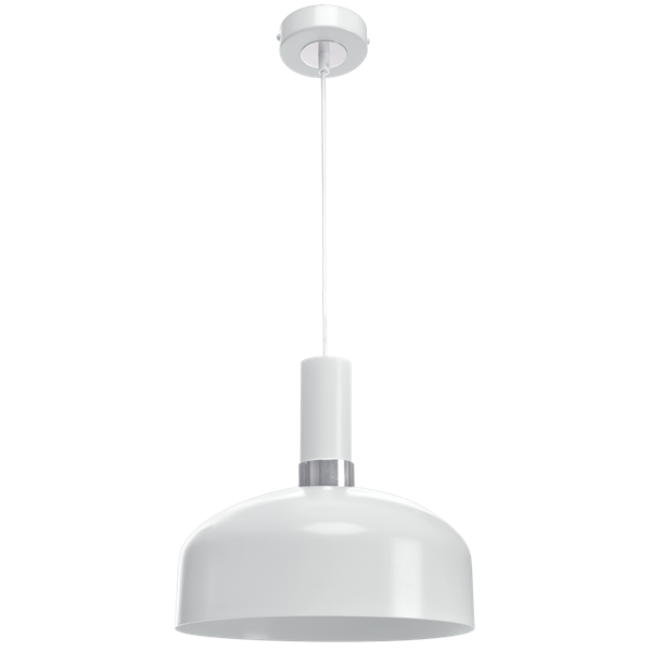 Nowoczesna lampa wisząca MALMO WHITE/CHROME 1xE27 MLP6202