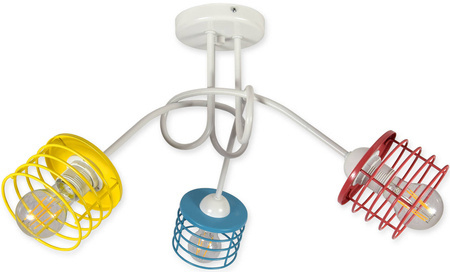 Nowoczesna lampa sufitowa do pokoju dziecka kolorowa Edison Koszyk 3
