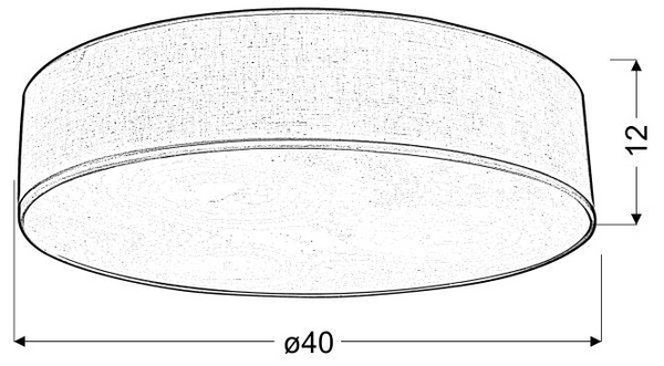 Lampa sufitowa okrągła kremowa 3x40W E27 40cm Kioto Candellux 31-64691