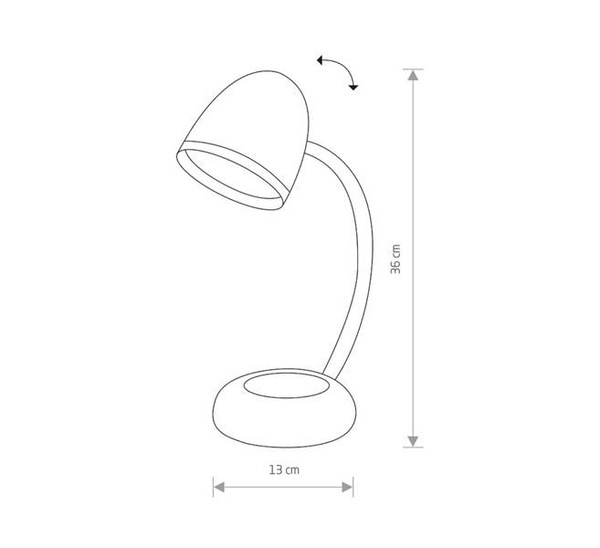 Retro lampka biurkowa POCANTELLO E27 18W wys. 36cm | różowy