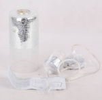 Lampa wisząca sufitowa srebrna szklany klosz E27 Libano Candellux 31-51646