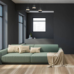 Nowoczesna lampa wisząca listwa VENEZIA BLACK 3xE27 MLP5451