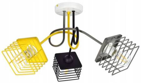 Lampa sufitowa do pokoju dziecka kolorowa Edison Koszyk Kwadrat 3