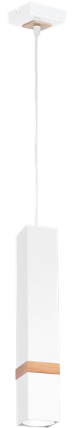 Lampa wisząca nowoczesna VIDAR I biały szer. 8cm