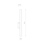 Kinkiet smukła tuba LASER WALL wys. 40cm | czarny