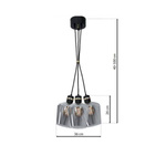Lampa wisząca SUPEŁ RICHMOND BLACK / GOLD MLP65400
