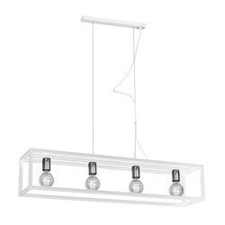 Lampa wisząca CAGE WHITE 4xE27 w nowoczesnym stylu