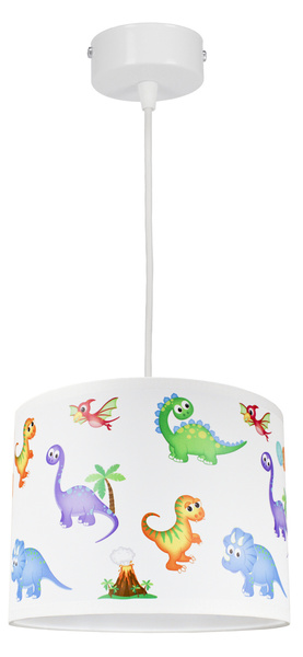 Lampa ścienna do pokoju dziecięcego na przegubie regulowana Dinozaury 1xE27
