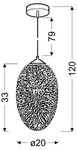 Lampa sufitowa Candellux Galactic 31-56122  E27 3D