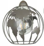 Lampa sufitowa do pokoju dziecka szara Zakręcony Globus 3xE27 Led