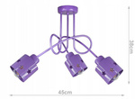 Lampa sufitowa do pokoju dziecka fioletowa Star Loft 3
