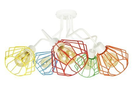 Lampa dziecięca kolorowa Druciak Edison 5