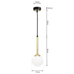 Lampa sufitowa nowoczesna PARMA I czarny/biały śr. 14cm