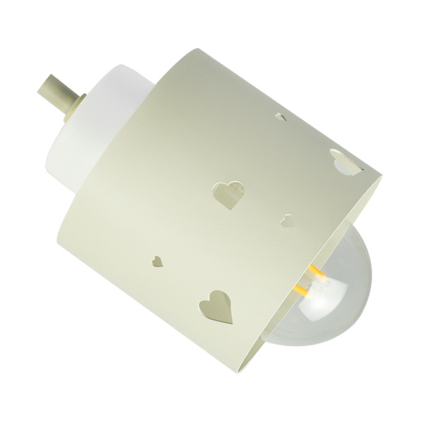 Lampa sufitowa do pokoju dziecka beżowa w serca 3xE27 Loft