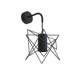 Lampa ścienna druciana kinkiet nowoczesna GSTAR śr. 25cm | czarny
