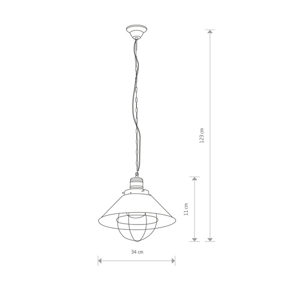 Lampa wisząca loft GARRET S