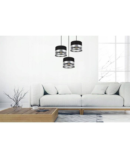 Elegancka Lampa z Transparentnymi Detalami na Nowoczesnych Abażurach