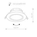 Oczko oprawa sufitowa ruchoma EOL LED 5W biały NEUTRALNY