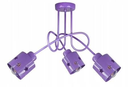 Lampa sufitowa do pokoju dziecka fioletowa Star Loft 3