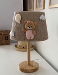 Lampka nocna do pokoju dziewczynki w stylu Boho Miś 