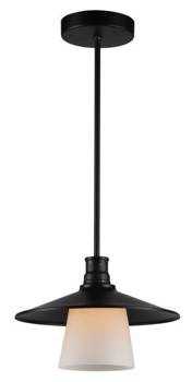 Lampa wisząca sufitowa czarna matowa biały klosz Loft Candellux 31-43108
