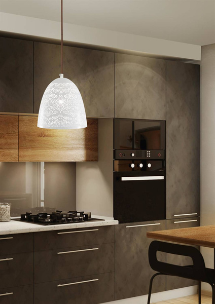 Lampa sufitowa wisząca 1X60W E27 ażurowy biały BENE 31-70340