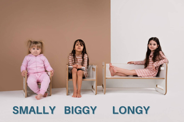 Krzesełko /  stolik dla dziecka 2w1 LONGY - biały