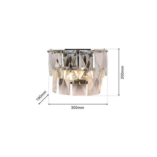 Kinkiet glamour CHELSEA CHROME, ML6930, 2x40W E14