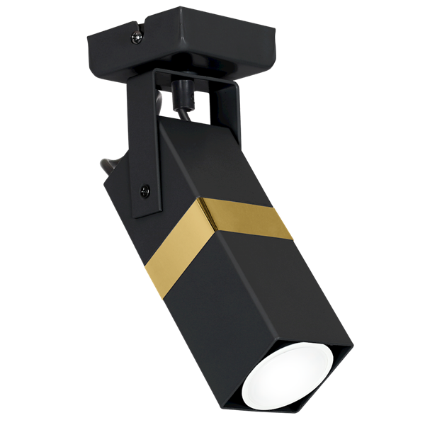 Nowoczesny kinkiet spot VIDAR BLACK/GOLD 1xGU10 MLP6277