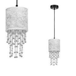 Nowoczesna lampa wisząca ALMERIA SILVER/BLACK 1xE27 MLP6434