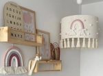 Lampa wisząca do pokoju dziewczynki w stylu Boho Tęcza Pastel Chwosty 35 cm