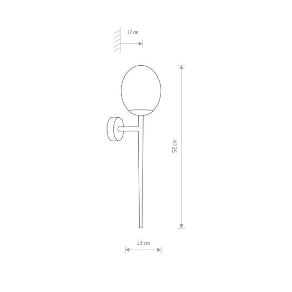 Lampa ścienna do łazienki TORCH G9 25W wys. 52cm | chrom