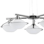 LAMPA WISZĄCA ZWIS GILBERT 5X40W E14 BIAŁA/CHROM
