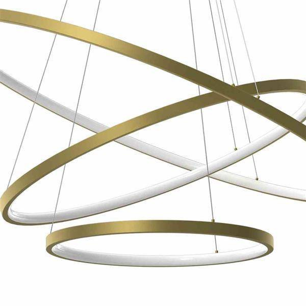 Designerska lampa wisząca ROTONDA GOLD 93W LED | Złota
