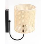 Lampa ścienna w stylu Boho Rotang z naturalnego rattanu