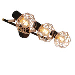 Lampa ścienna sufitowa listwa potrójna czarno-złota Acrobat Candellux 93-66640