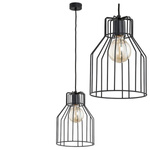 Druciana lampa kratka FRAGITA czarna śr. 23cm
