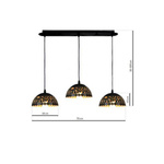 Lampa wisząca LISA, ML6136, czarny/złoty, 3x60W E27 