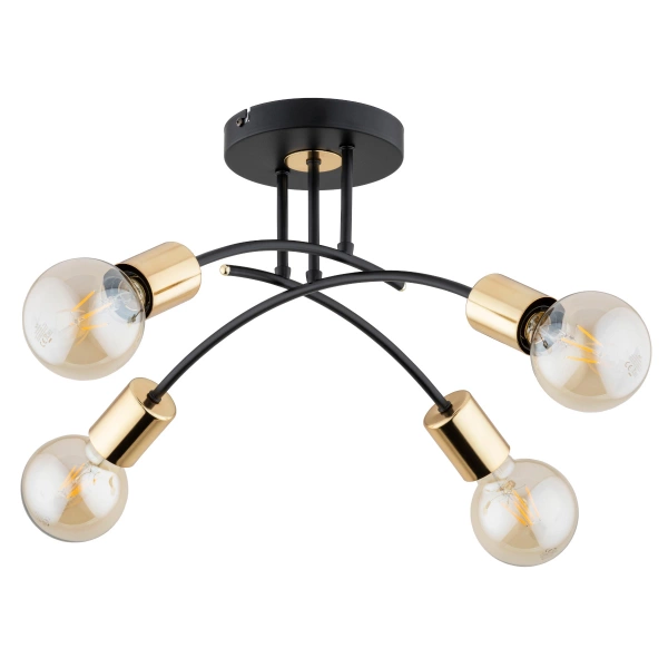 Lampa sufitowa ALFA DANEL CZARNA 4xE27 53cm | 63136