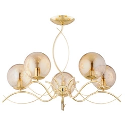 Lampa sufitowa ALFA ELITA ZŁOTA 5xE14 68cm | 63209