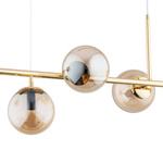 Nowoczesna lampa wisząca DANSA GOLD 5xE14 wys. 80cm | złoty