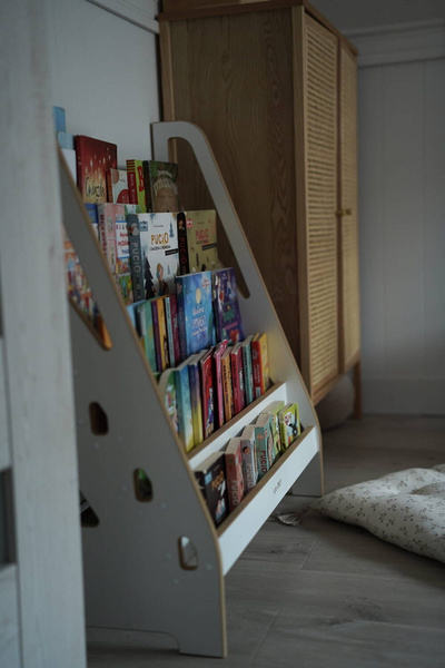 Biblioteczka do pokoju dziecięcego montessori MAXI biała