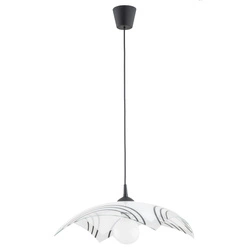 Lampa wisząca ALFA CHABER CZARNO-BIAŁA 1xE27 44cm | 60984
