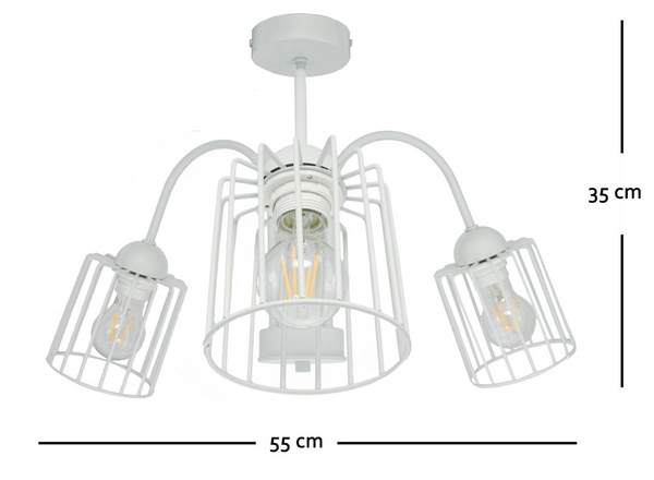 SUFITOWA LAMPA ARCANA 3 SZARA TUBA