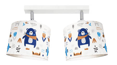 Lampa sufitowa do pokoju dziecięcego z motywem misia Teddy 2xE27 LED